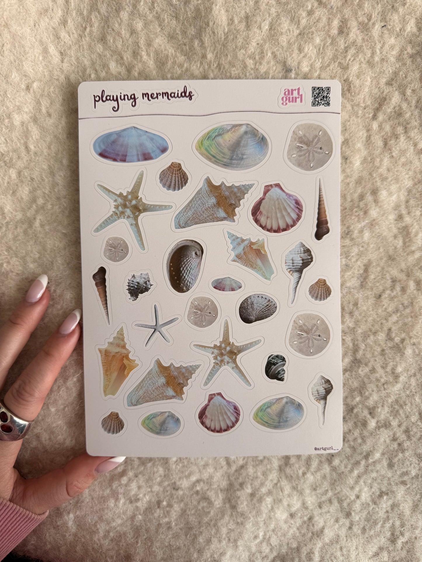 Playing Mermaids Sticker Sheet (A5)