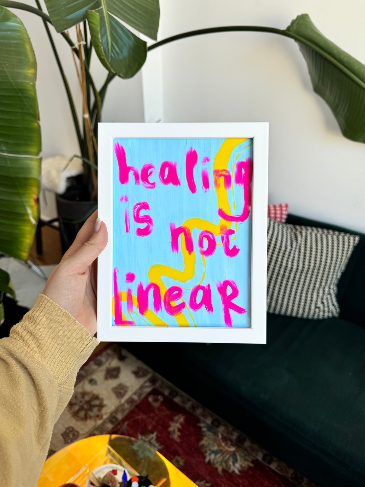 healing is not linear - framed mini print
