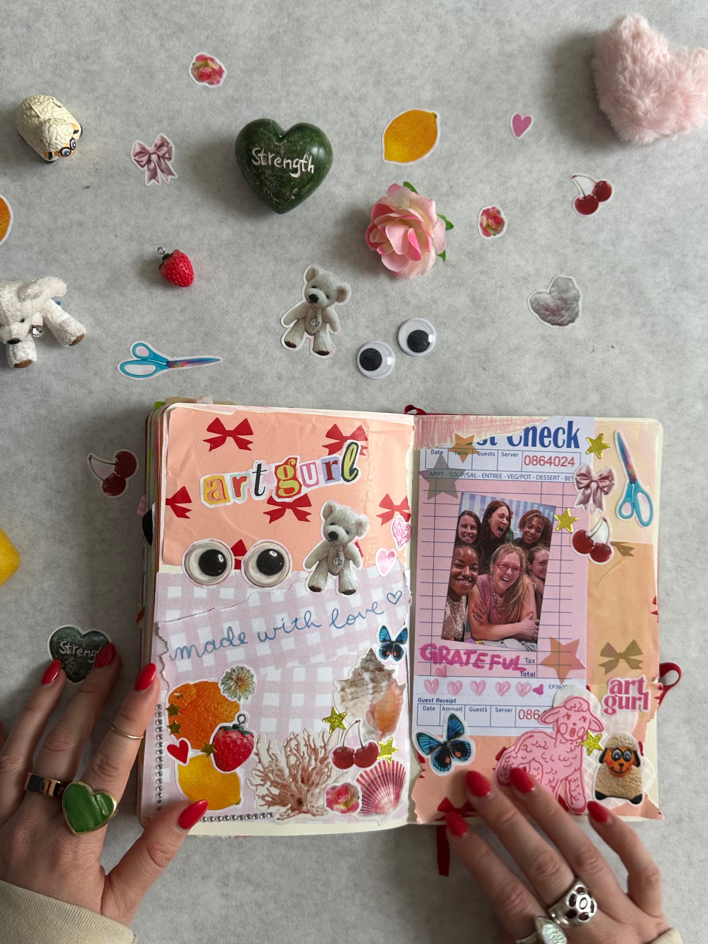 mystery collage kit & spring sticker sheet