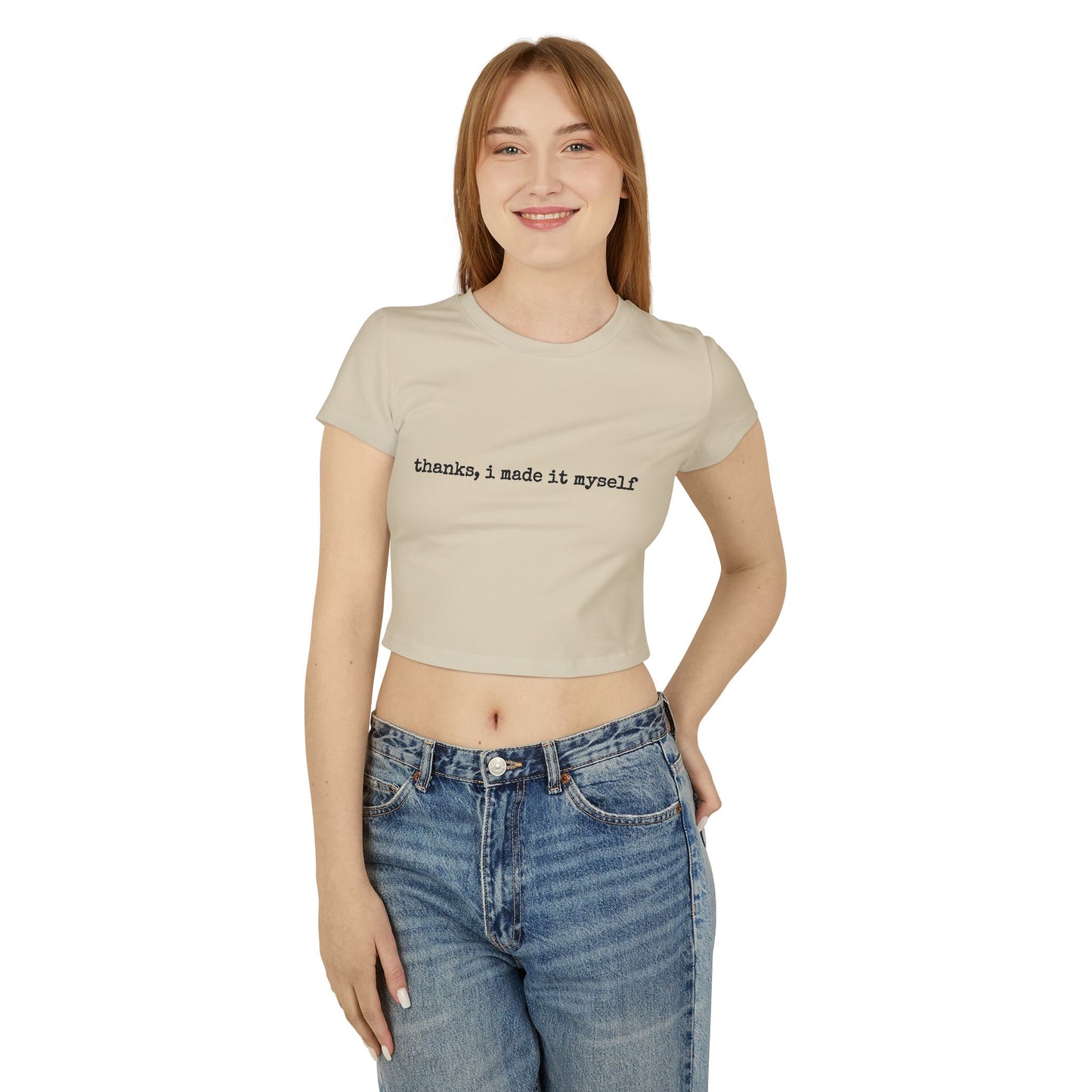 thanks i made it myself baby tee