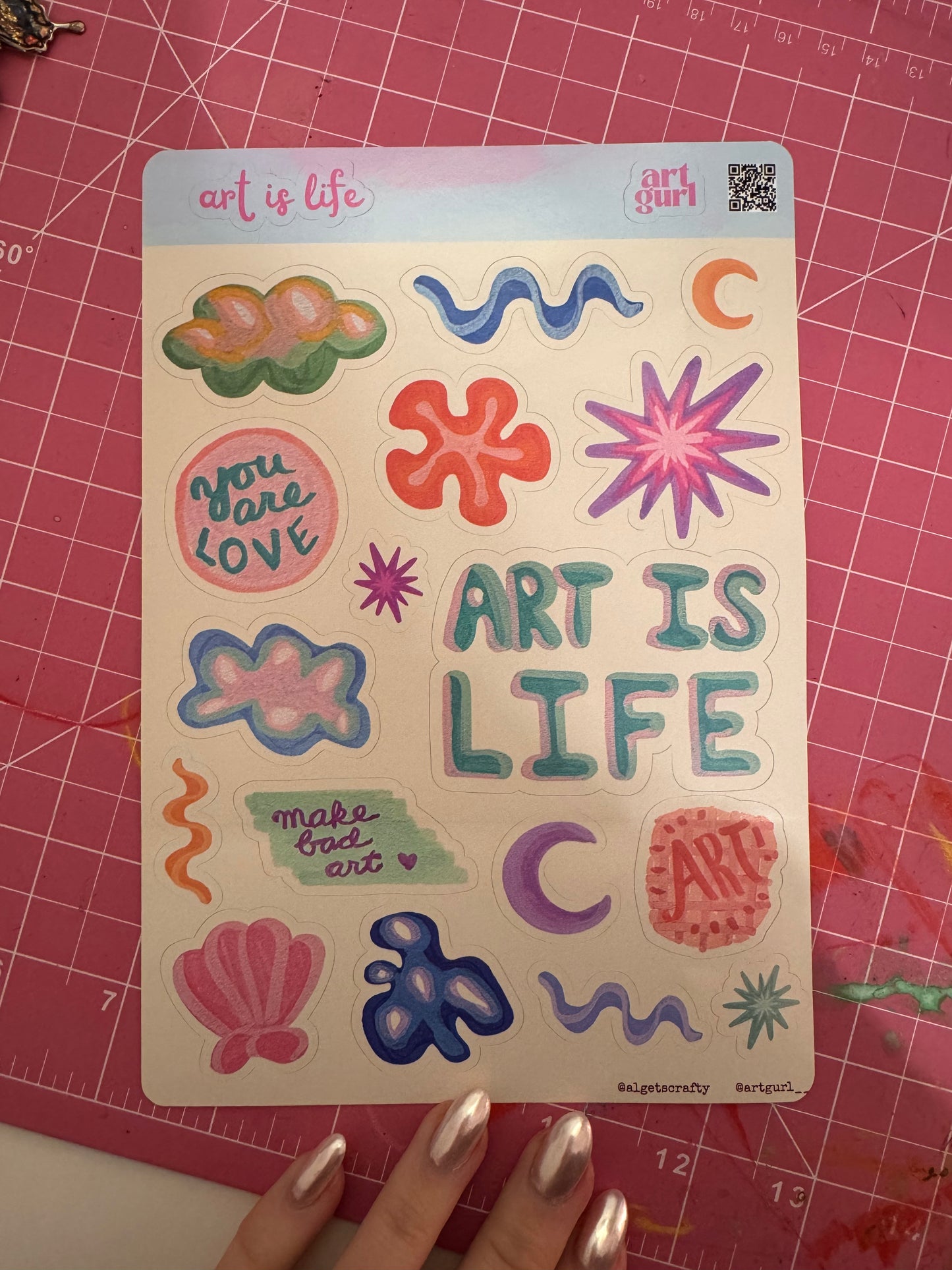 Art Is Life Sticker Sheet (A5)