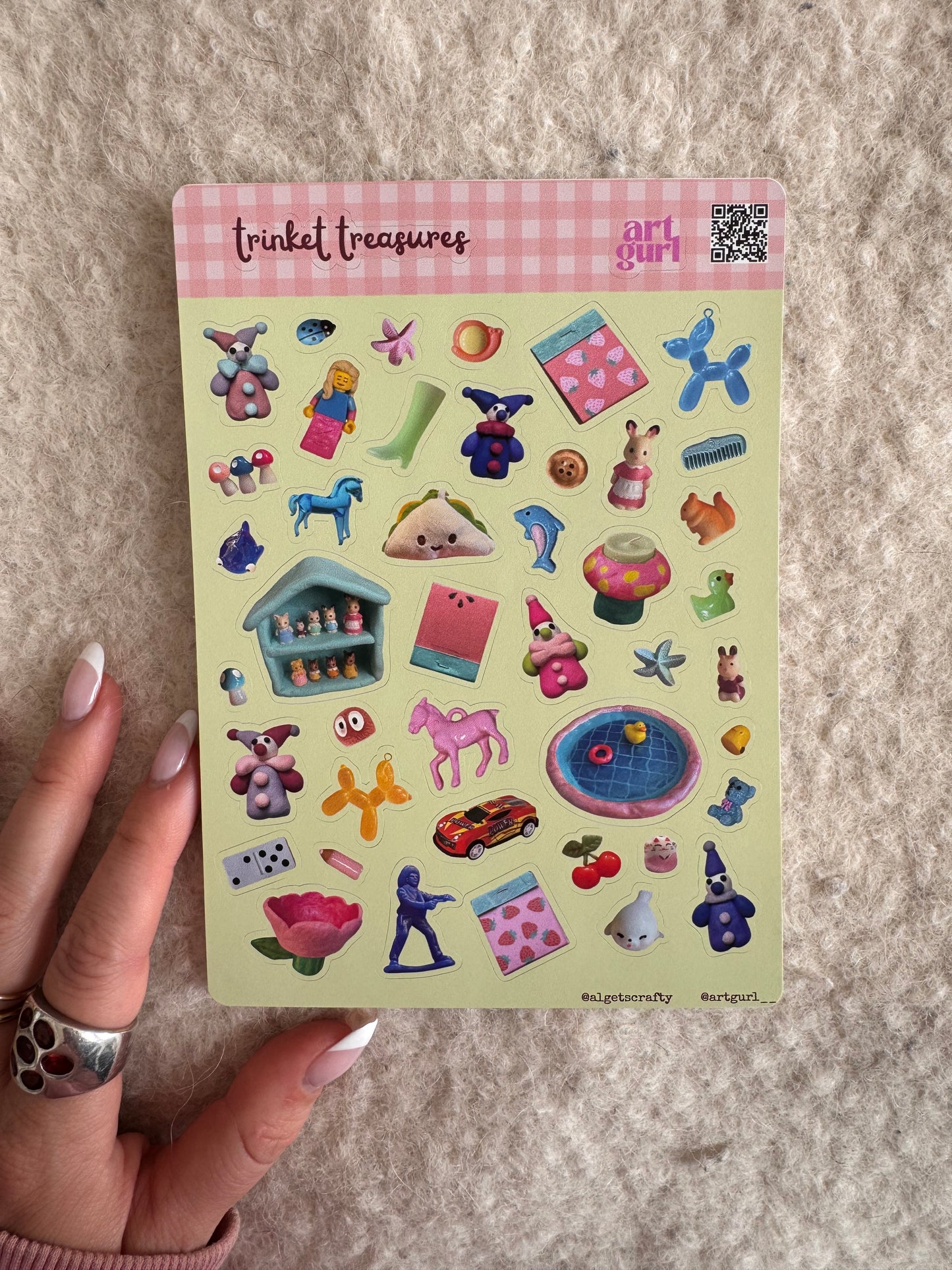 Trinket Treasures Sticker Sheet (5x7)