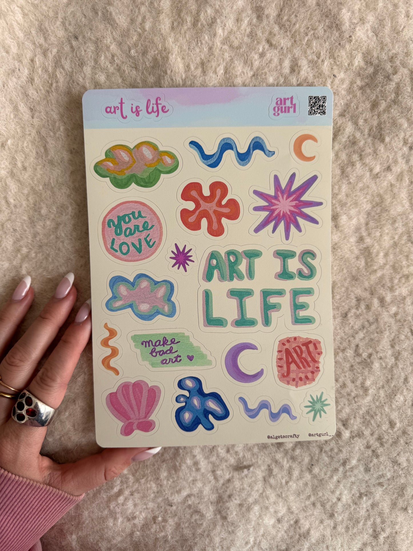 Art Is Life Sticker Sheet (A5)