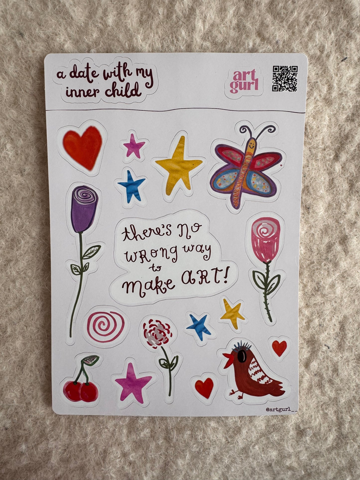 A Date With My Inner Child Sticker Sheet (5x7)